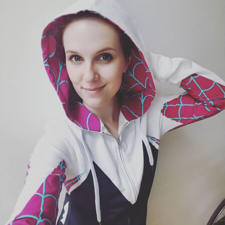 Gwen Stacy Verse Mk1 Zipper Hoodie - HeroWears.com