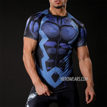 Black Bolt Compression Shirt Rash Guard