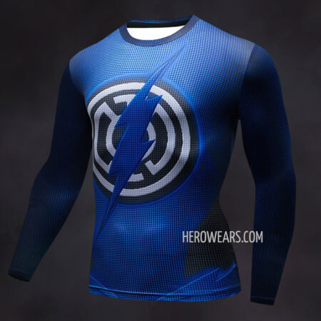 Blue Lantern Flash Compression Shirt Rash Guard