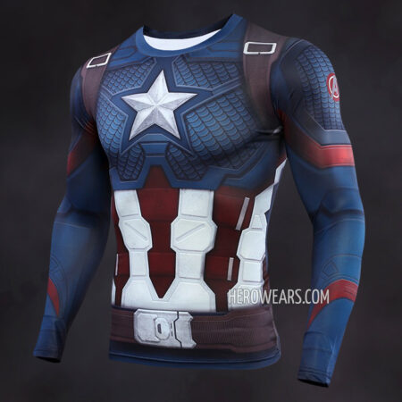 Captain America Compression Shirt Rash Guard