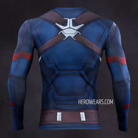 Captain America Compression Shirt Rash Guard