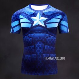Captain America Compression Shirt Rash Guard