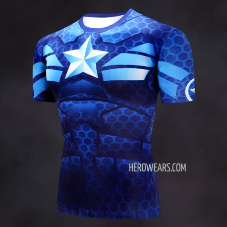 Captain America Compression Shirt Rash Guard