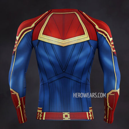 Captain Marvel Compression Shirt Rash Guard