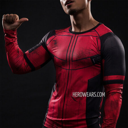 Deadpool Compression Shirt Rash Guard