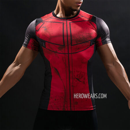 Deadpool Compression Shirt Rash Guard