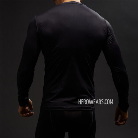Superman Black Compression Shirt Rash Guard