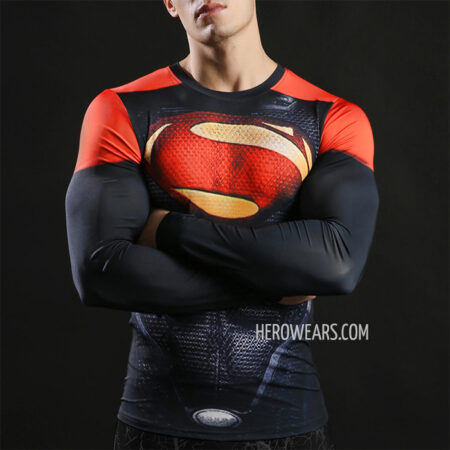 Superman Compression Shirt Rash Guard