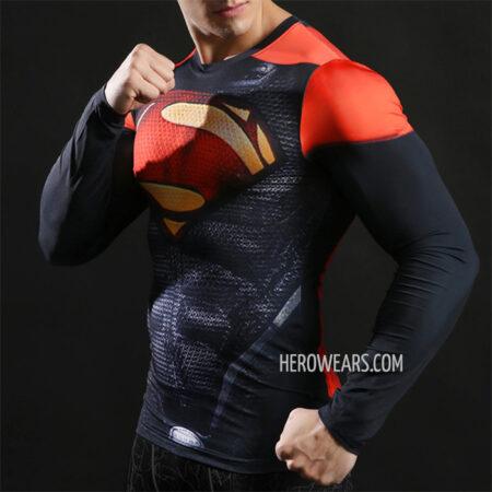 Superman Compression Shirt Rash Guard
