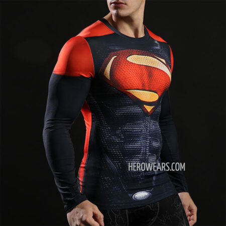 Superman Compression Shirt Rash Guard