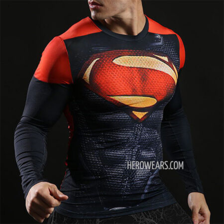 Superman Compression Shirt Rash Guard