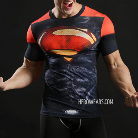 Superman Compression Shirt Rash Guard