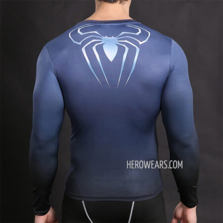 Spiderman Blue Compression Shirt Rash Guard