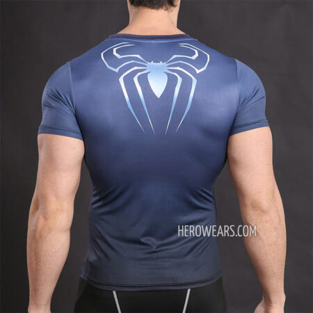 Spiderman Blue Compression Shirt Rash Guard