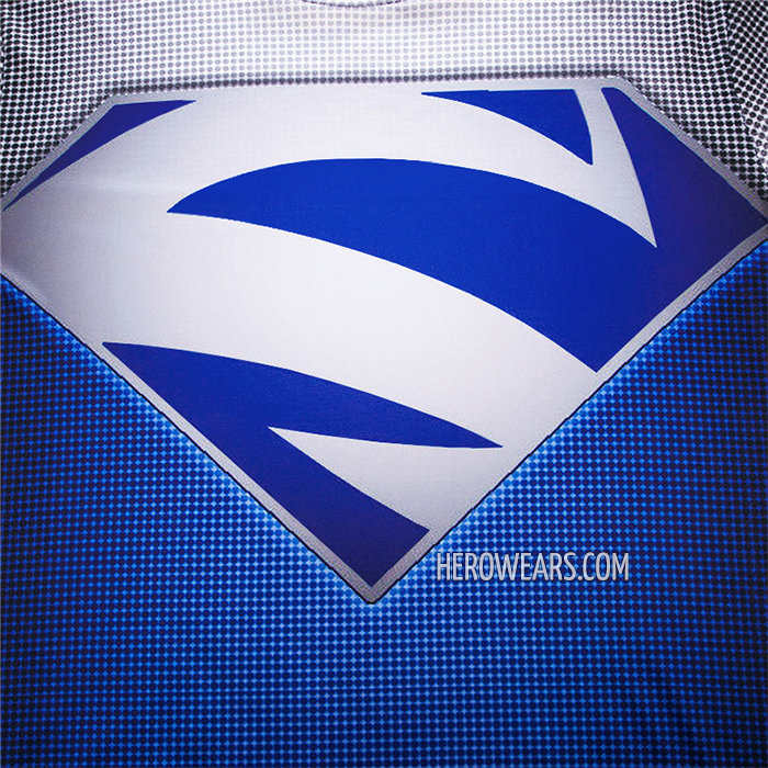 Superman Electric Blue Compression Shirt Rash Guard