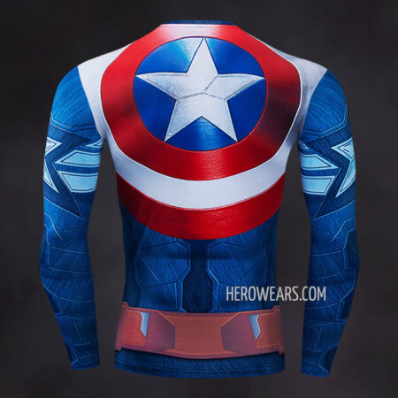 Captain America Compression Shirt Rash Guard
