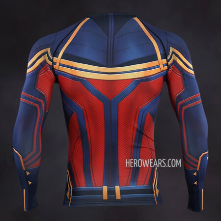 Captain Marvel Compression Shirt Rash Guard