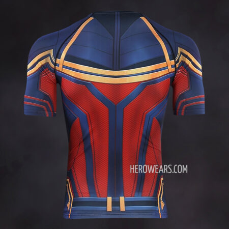 Captain Marvel Compression Shirt Rash Guard