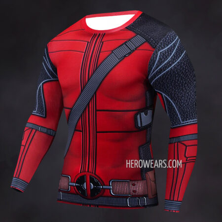 Deadpool Compression Shirt Rash Guard