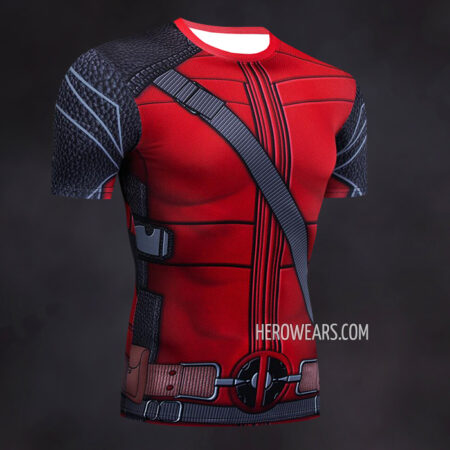 Deadpool Compression Shirt Rash Guard