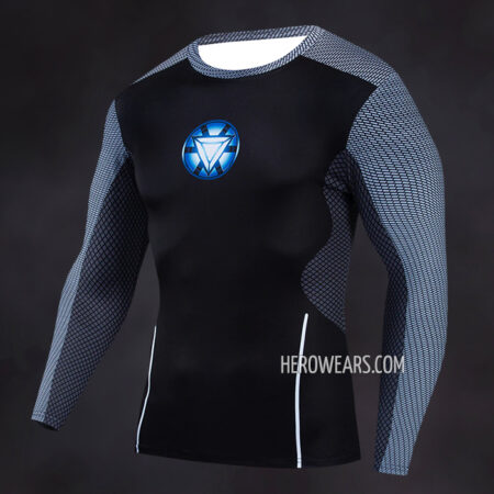 Tony Stark Compression Shirt Rash Guard