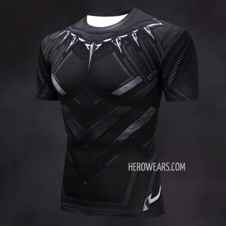 Black Panther Compression Shirt Rash Guard