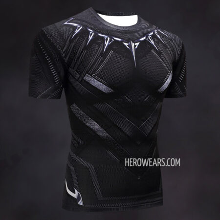 Black Panther Compression Shirt Rash Guard