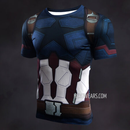 Captain America Compression Shirt Rash Guard