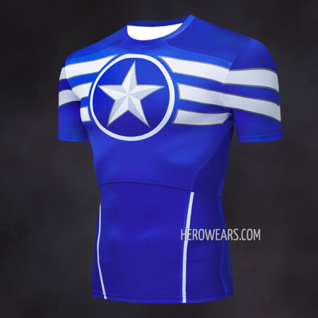 Captain America Compression Shirt Rash Guard