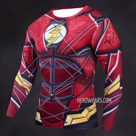 Flash Justice League Compression Shirt Rash Guard