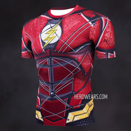 Flash Justice League Compression Shirt Rash Guard