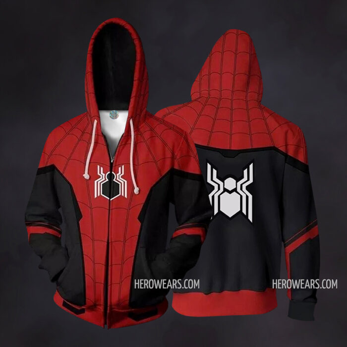 Spider Man Far From Home Zip Up Hoodie