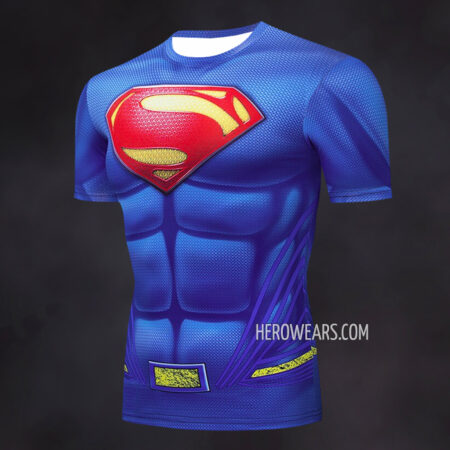Superman Compression Shirt Rash Guard