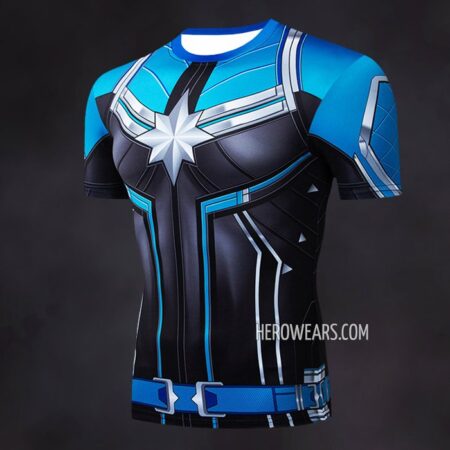 Captain Marvel Compression Shirt Rash Guard