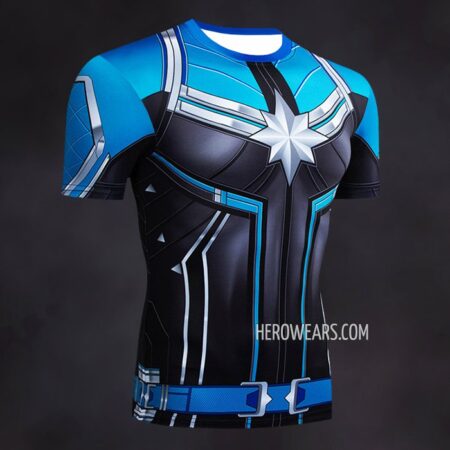 Captain Marvel Compression Shirt Rash Guard