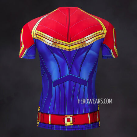 Captain Marvel Compression Shirt Rash Guard