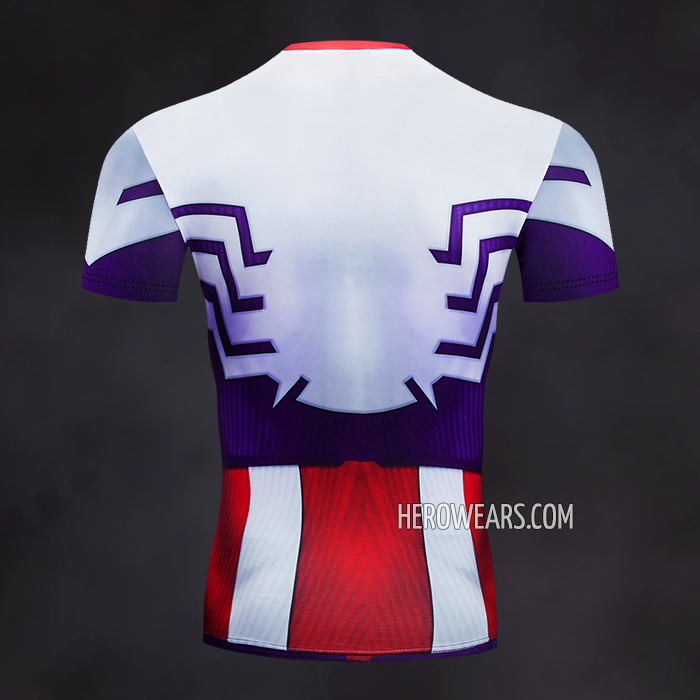 Captain America Sam Wilson Compression Shirt Rashguard