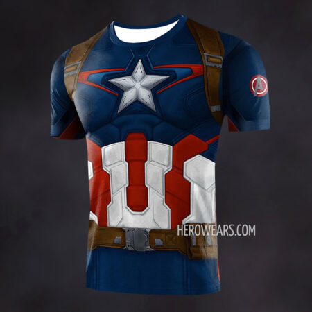 Captain America Age of Ultron Compression Shirt Rash Guard