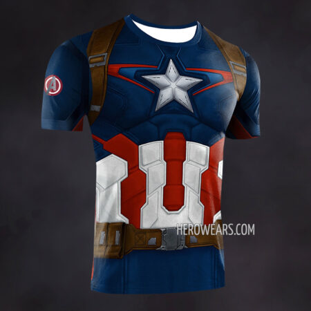 Captain America Age of Ultron Compression Shirt Rash Guard