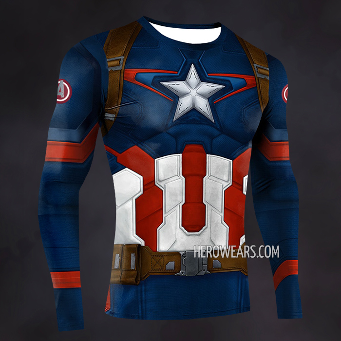 Captain America Age of Ultron Compression Shirt Rash Guard