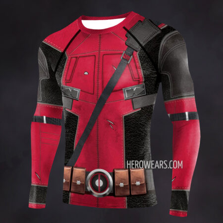 Deadpool Compression Shirt Rash Guard