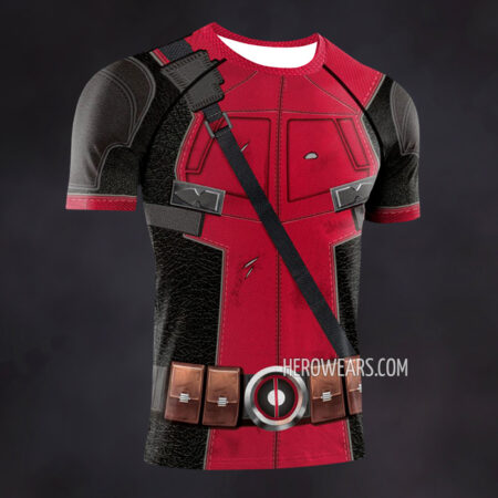 Deadpool Compression Shirt Rash Guard