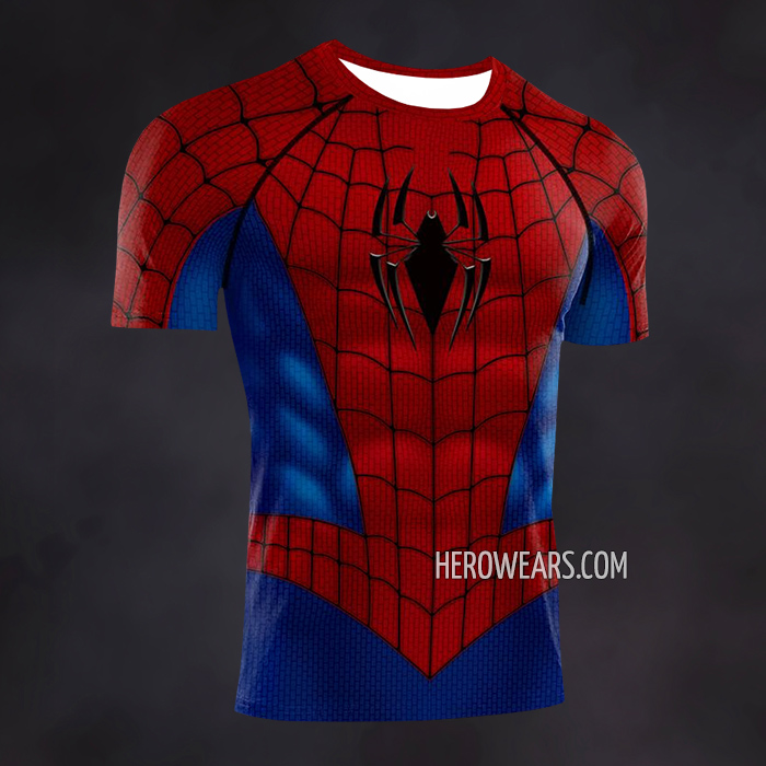 Spectacular Spiderman Compression Shirt Rash Guard