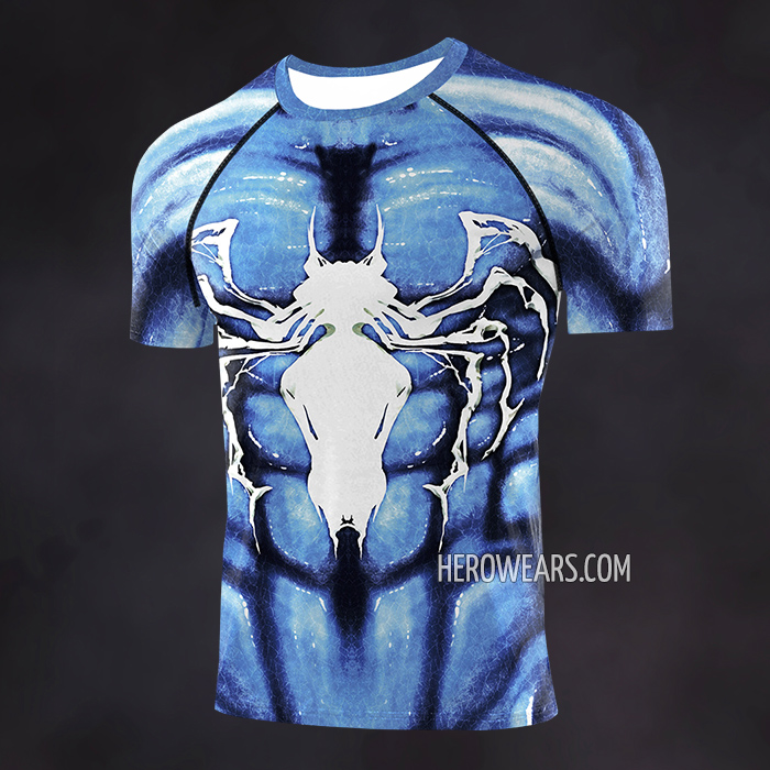 Venom Blue Compression Shirt Rash Guard