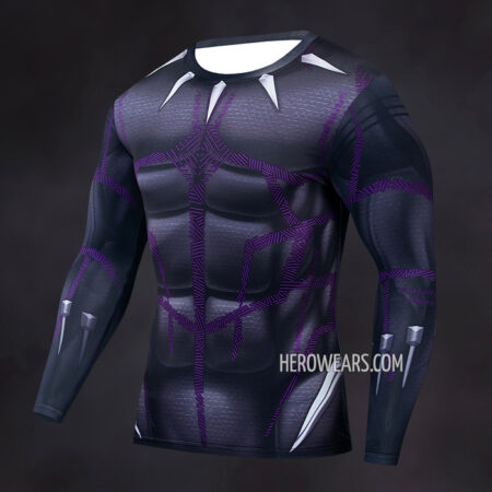 Black Panther Kinetic Compression Shirt Rash Guard