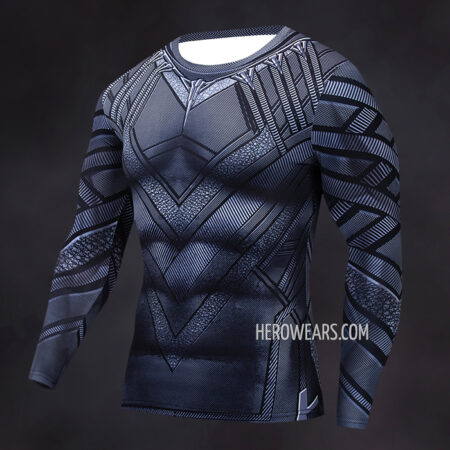 Black Panther Compression Shirt Rash Guard
