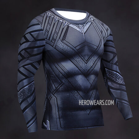 Black Panther Compression Shirt Rash Guard