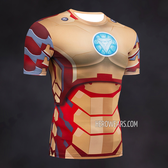 Iron Man Mk43 Compression Shirt Rash Guard