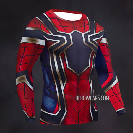 Iron Spider Compression Shirt Rash Guard Short Sleeve