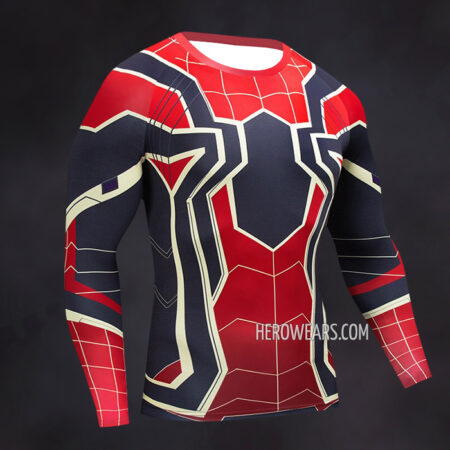 Iron Spider Compression Shirt Rash Guard Short Sleeve